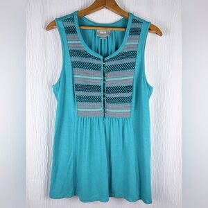 Maeve Sleeveless Embroidered Top Women’s size Medium